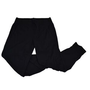 Athleta Metro Street Jogger Black Ankle Zipper Athleticwear Casual Lounge Medium